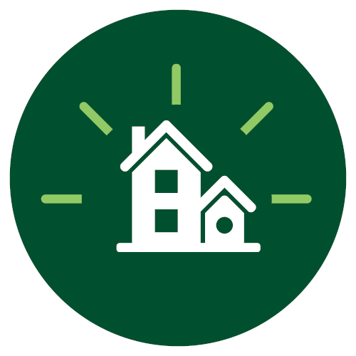Icon of house with ARU