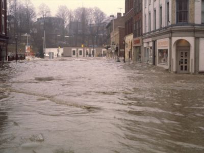 Image of flood of downtown